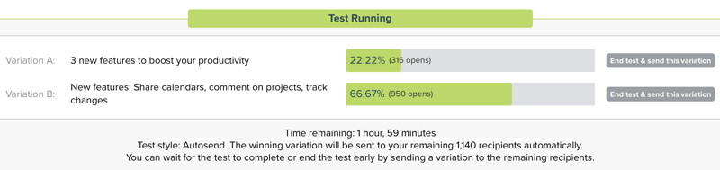 E-posta konu bölünmüş testi